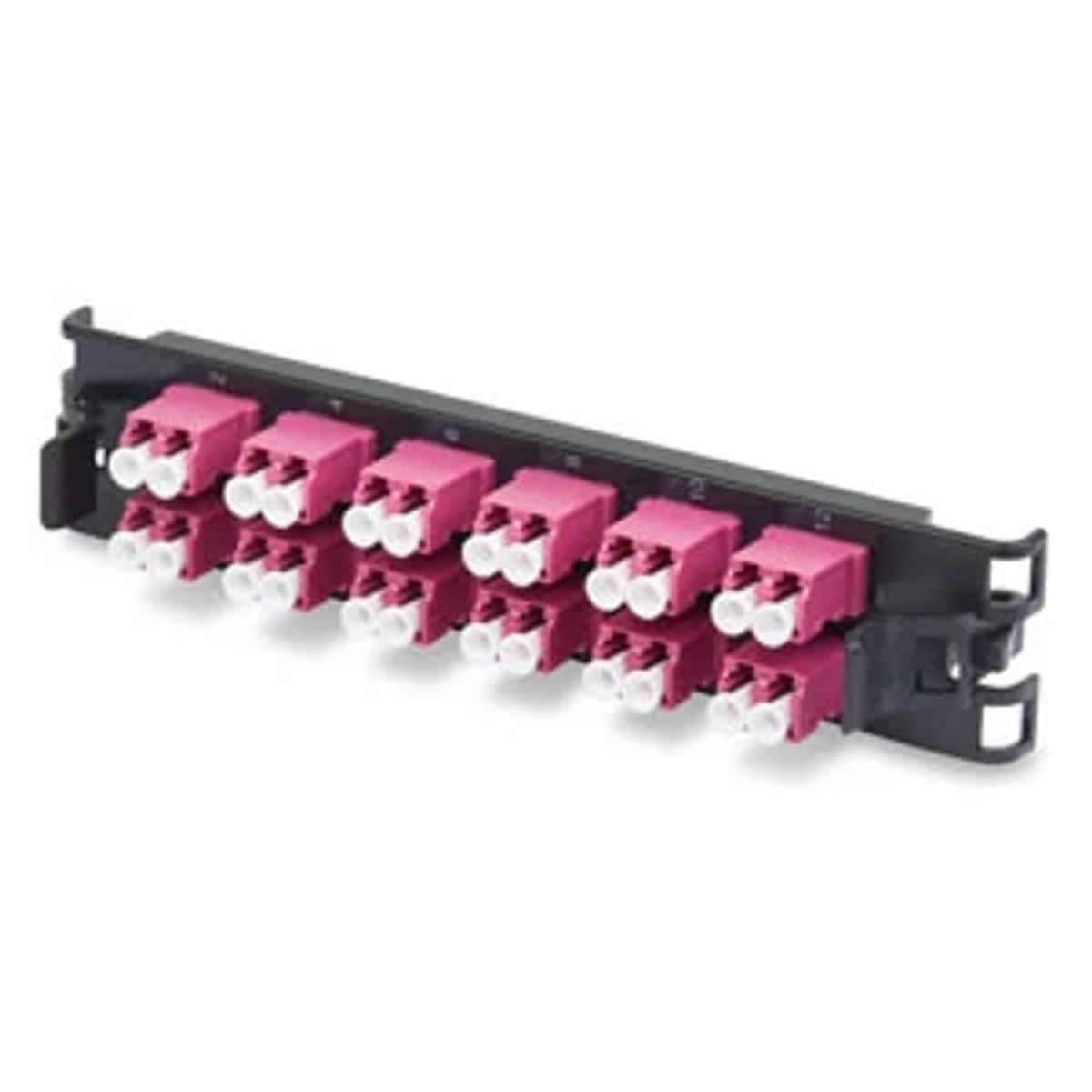 Belden FF4X12LD | Modular Connector Frame, Plastic, Erika Violet/White, OM4, LC, 12-Fiber, Cat 6/6A