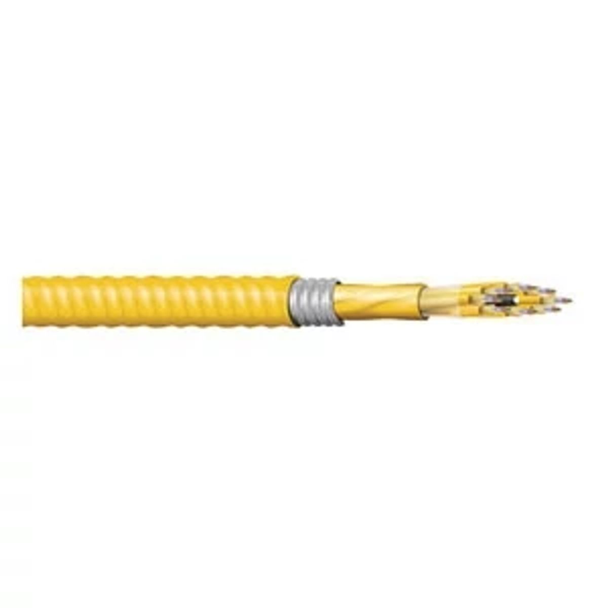 Belden FISD096AK | Fiber Optic Cable, PVC, Interlocking Aluminium Armor, Tight Buffered, OS2, 96-Fiber, Indoor, Plenum, Yellow