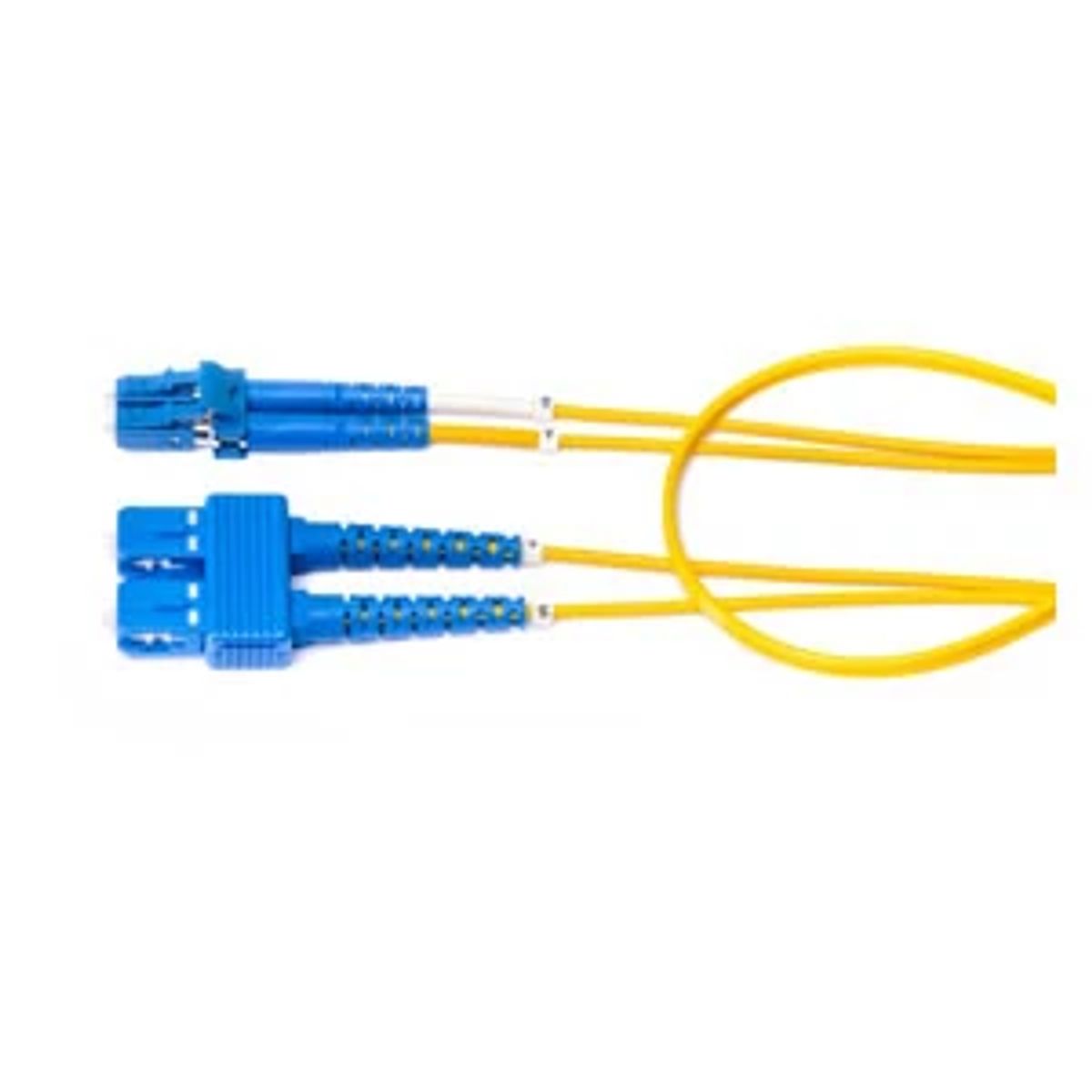 Belden FPSLDSD002M | FX, Patch Cord, OFNR, Single mode - OS2, LC Duplex to SC Duplex, Duplex ZIP 2.0 mm, 2 m, Yellow