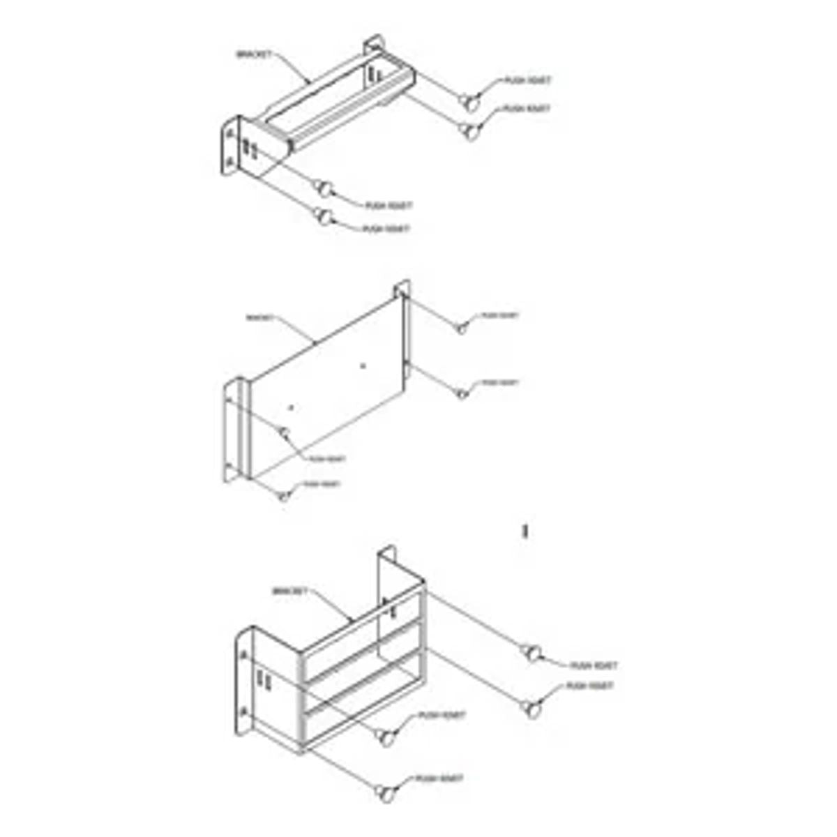 Belden XRESBR-005 | Consolidation/MDU Enclosures Bracket, Steel, White, Indoor