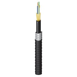 Belden ENT FDSD006A9 | 6-f Fx Indoor/outdoor Tb Cbl, Os2 Ofcp Alum. Interlock Armor, Black Jacket