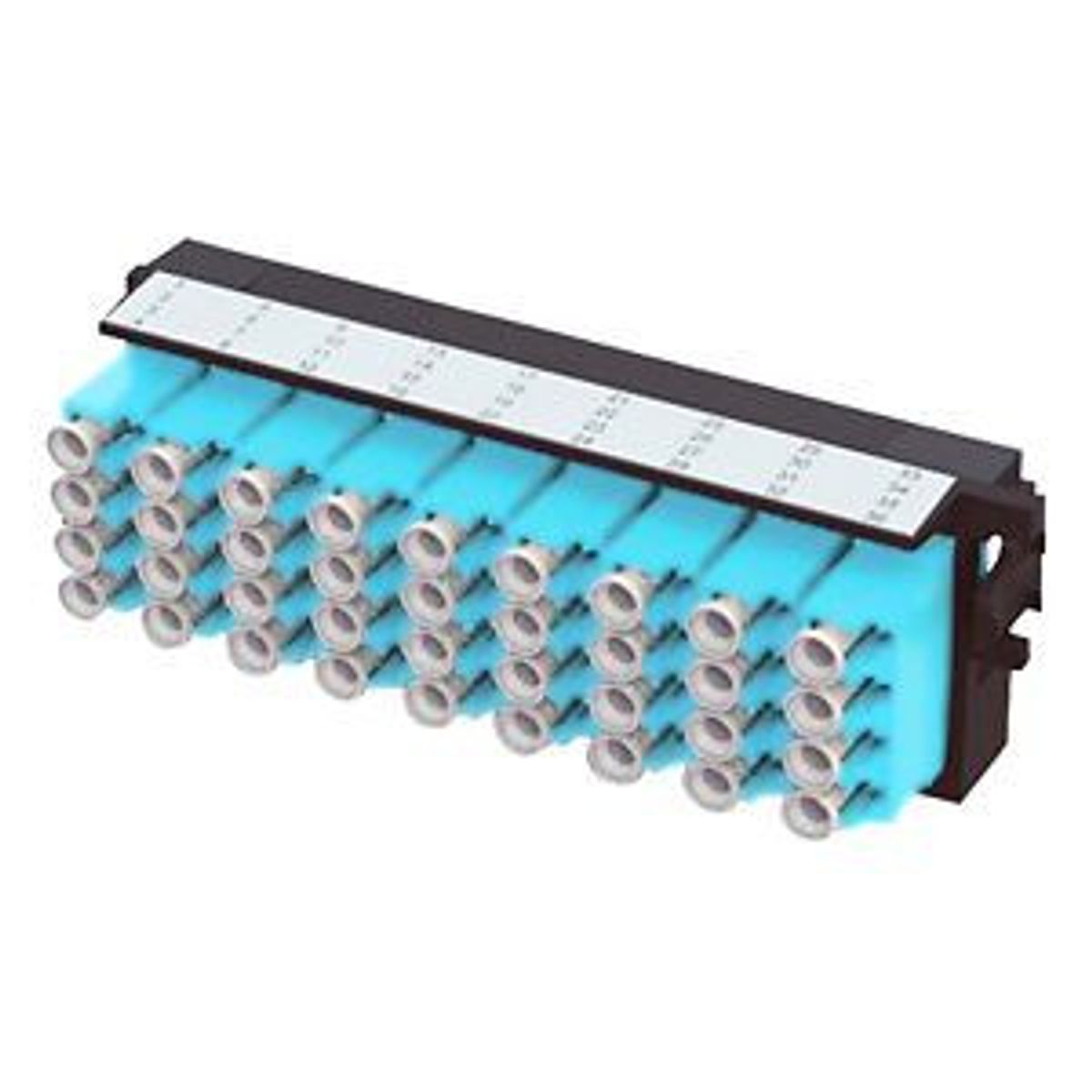 Belden FF3H18LD | FX UHD Frame, Plastic, 18-Port, Multimode - OM3, LC Duplex, Aqua/Black, 1.5 m H