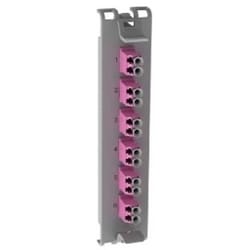 Belden ENT FFSX06LD | Faceplate And Panel Frame, 12-fiber, 6-lc Duplex Port, Metal Connector, Black Plastic Housing, For Fiber Express Solution