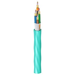 Belden FI3D048PK | 48-Fiber (12Fx4) Indoor Tight Buffer OM3 Fiber Cable, OFNP Aqua Jacket