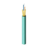 Belden FI4D002R9A | Fiber Cable, 2-Fiber OM4, Tight Buffer, Indoor, OFNR, Aqua/Black Jacket