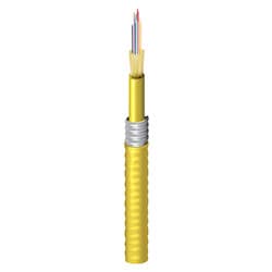 Belden FISD012F9 | 12-F FX INDOOR TB CABLE, OS2 OFCR INTERLOCK ARMOR, YELLOW JACKET