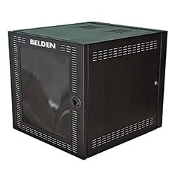 Belden XWM-2109-GD |  Wall Mount Enclosure, 9Ru, 21.00 X 20.125 X 22.875 (Wxhxd), No Removable Side Panel, Plexi-Glass Door