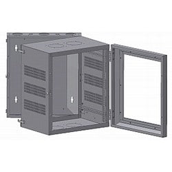 Belden ENT XWM-2420-GD-2 | Wall Mount Enclosure, 21.25 X 20 (wxd), 24 (12ru) Frame Height, Glass Door With Lock, Steel, Beige