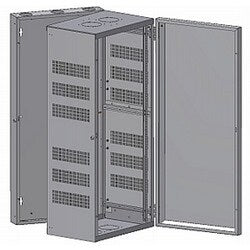 Belden ENT XWM-4820-SD-2 | Wall Mount Enclosure, 21.25 X 20 (wxd), 48 (25ru) Frame Height, Solid Door With Lock, Steel, Beige