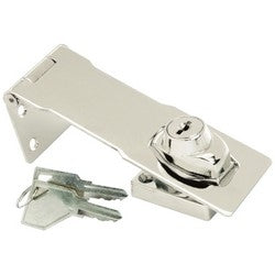 Belwith Products Llc 3708-601 | Hasp Lock – 4-1/2", Keyed Alike, Chrome Plated – Briggs & Stratton B1 / Yale Y13 Key Blank, 601 Key