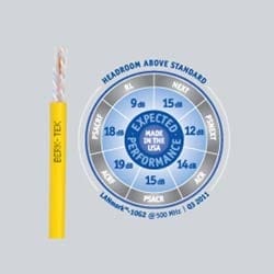Berk-Tek 10137706 | 23-4P Utp-Cmr Solid Bc Cat6A Ip10 Pe/Pvc Yellow Jacket Lanmark-10G2 Reel