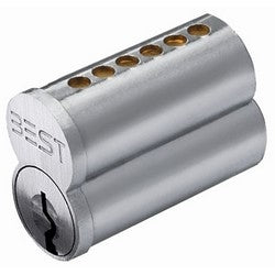 Best Access Solutions 1CB-7-B10-1-626 | Interchangeable Core, Peak, 7-Pin, B10 Keyway, Uncombinated, Brass Alloy, Satin Chrome