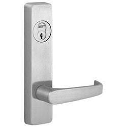 Best Access Solutions 3R04908A-LHRB-630 | Rim Exit Device Trim, Left Hand Reverse Bevel, Key Lock A Design Lever, Satin Stainless Steel