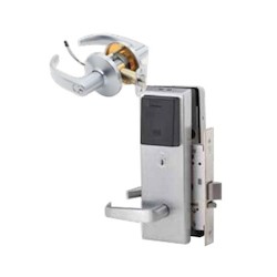 Best Access Solutions 45HW-7-DEU-14-H-626-LHR | Electrified Mortise Lock, Storeroom, FSE, 24VDC, US26D, LHR