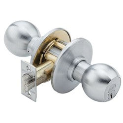 Best Access Solutions 8K-3-7-AB-4-D-S3-626 | 8K Series Cylindrical Lockset, Entry Function, ANSI Strike, US26D