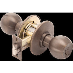 Best Access Solutions 8K-3-7-D-4-A-S3-626 | 8K Series Round Knob Lock, Single Keyed, 7-Pin, 2-3/4" Backset, 3-3/8" Concave Rose, Satin Chrome