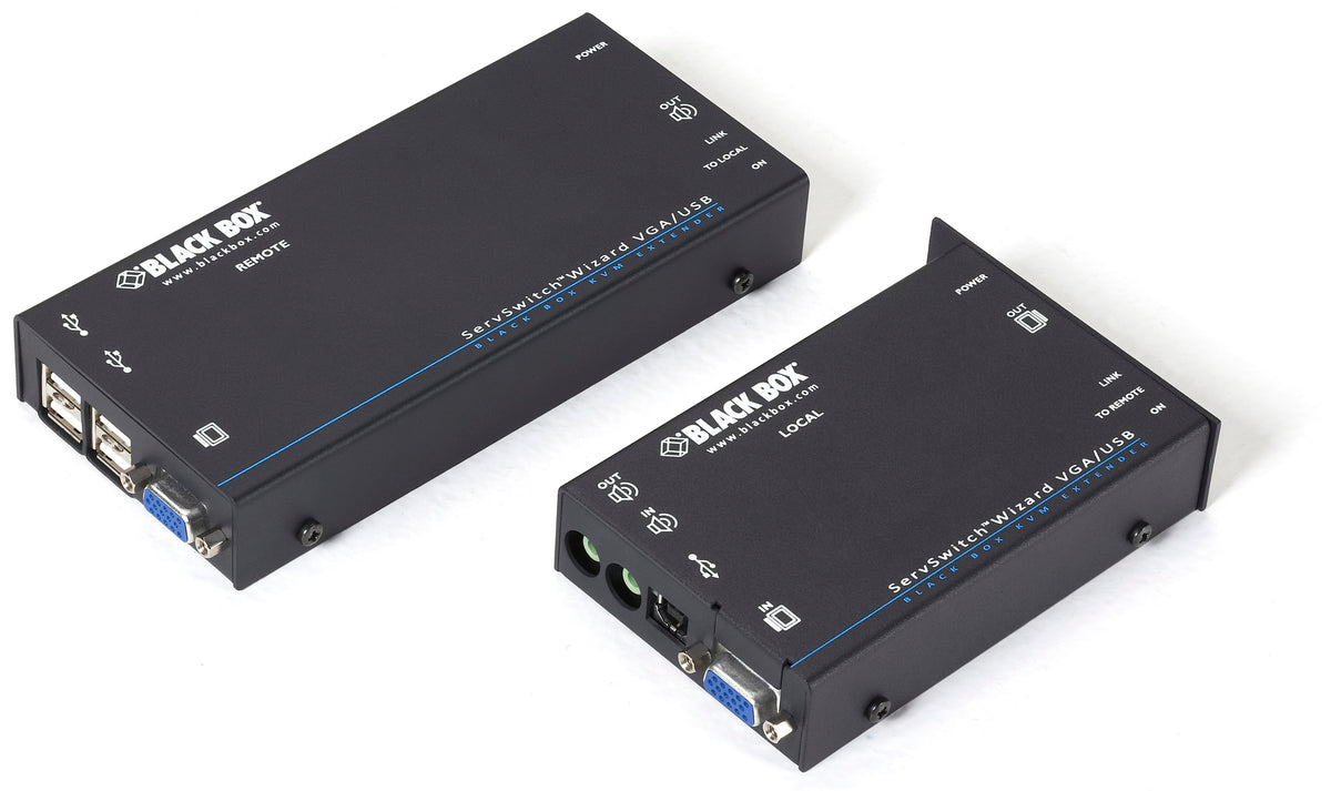 Black Box Network Services ACU5050A-R2 | KVM Extender, VGA, USB, Audio, Dual-Access, CATx