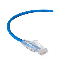 Black Box Network Services C6PC28-BL-03 | CAT6 250-MHz Snagless Stranded Ethernet Patch Cable - Unshielded (UTP), CM PVC (RJ45 M/M), Blue