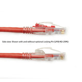 Black Box Network Services C6PC80-RD-10 | CAT6 550-MHz Lockable Snagless Stranded Ethernet Patch Cable - Unshielded (UTP), CM PVC (RJ45 M/M), Red