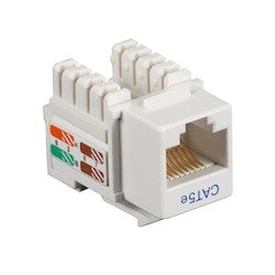 Black Box Network Services CAT5EJ-WH-25PAK | Cat5E Keystone Jack - Unshielded, Rj45, White, 25-Pack