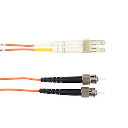 Black Box Network Services EFN110-001M-STLC | OM1 62.5/125 MM Fiber Patch Cable, OFNR, ST to LC, Orange, 1-m