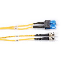 Black Box Network Services EFN310-001M-STSC | OS2 Single-mode Fiber Patch Cable, ST to SC, Yellow, 1-m