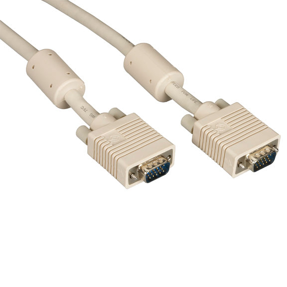Black Box Network Services EVNPS06-0050-MM | VGA Video Cable with Ferrite Core, M/M, Beige, 50-ft.