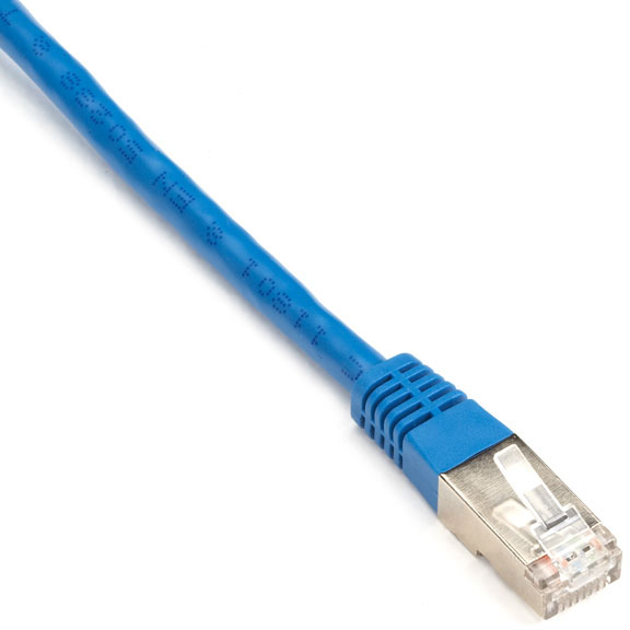 Black Box Network Services EVNSL0272BL-0003 | CAT6 250-MHz Molded SlimLine Patch Cable - Shielded, Blue, 3-ft.
