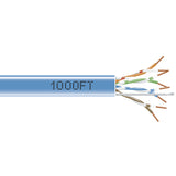 Black Box Network Services EYN850A-PB-1000 | CAT5e 350-MHz Solid Ethernet Bulk Cable - Unshielded (UTP), CMP Plenum, Blue, 1000-ft