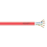 Black Box Network Services EYN868A-PB-1000 | CAT6 550-MHz Solid Ethernet Bulk Cable - Unshielded, Red, CMR PVC, 1000-ft. Pull-Box