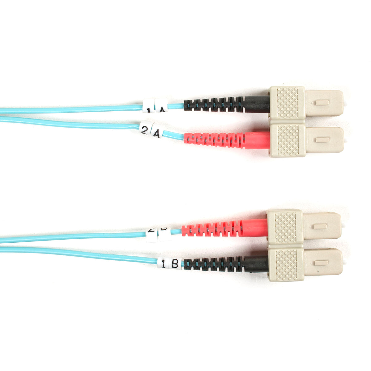 Black Box Network Services FO10G-001M-SCSC | Connect OM3 50/125 Multimode Fiber Optic Patch Cable - OFNR PVC
