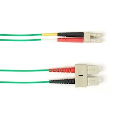 Black Box Network Services FOCMPM4-002M-SCLC-GN | OM4 50/125 MM Fiber Patch Cable, OFNP, SC to LC, Green, 2-m