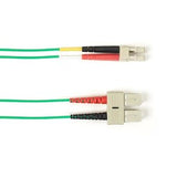 Black Box Network Services FOCMPM4-002M-SCLC-GN | OM4 50/125 MM Fiber Patch Cable, OFNP, SC to LC, Green, 2-m