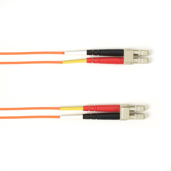 Black Box Network Services FOCMR62-008M-LCLC-OR | OM1 62.5/125 Multimode Fiber Optic Patch Cable - OFNR PVC, LC to LC, Orange