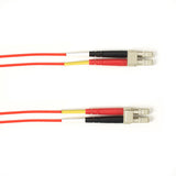 Black Box Network Services FOCMR10-001M-LCLC-RD | OM3 50/125 MM Fiber Patch Cable, OFNR, LC to LC, Red, 1-m