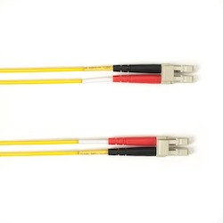 Black Box Network Services FOCMR10-001M-LCLC-YL | OM3 50/125 MM Fiber Patch Cable, OFNR, LC to LC, Yellow, 1-m