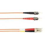 Black Box Network Services FOCMR62-005M-STLC-OR | OM1 62.5/125 Multimode Fiber Optic Patch Cable - OFNR PVC, ST to LC, Orange