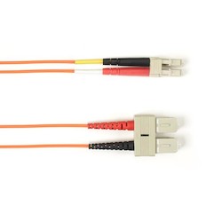 Black Box Network Services FOLZHSM-003M-SCLC-OR | OS2 Fiber Patch Cable - SC to LC, Orange