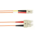 Black Box Network Services FOLZHSM-003M-SCLC-OR | OS2 Fiber Patch Cable - SC to LC, Orange