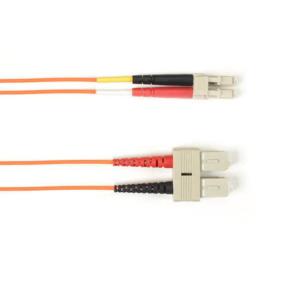 Black Box Network Services FOLZHSM-003M-SCLC-OR | OS2 Fiber Patch Cable - SC to LC, Orange