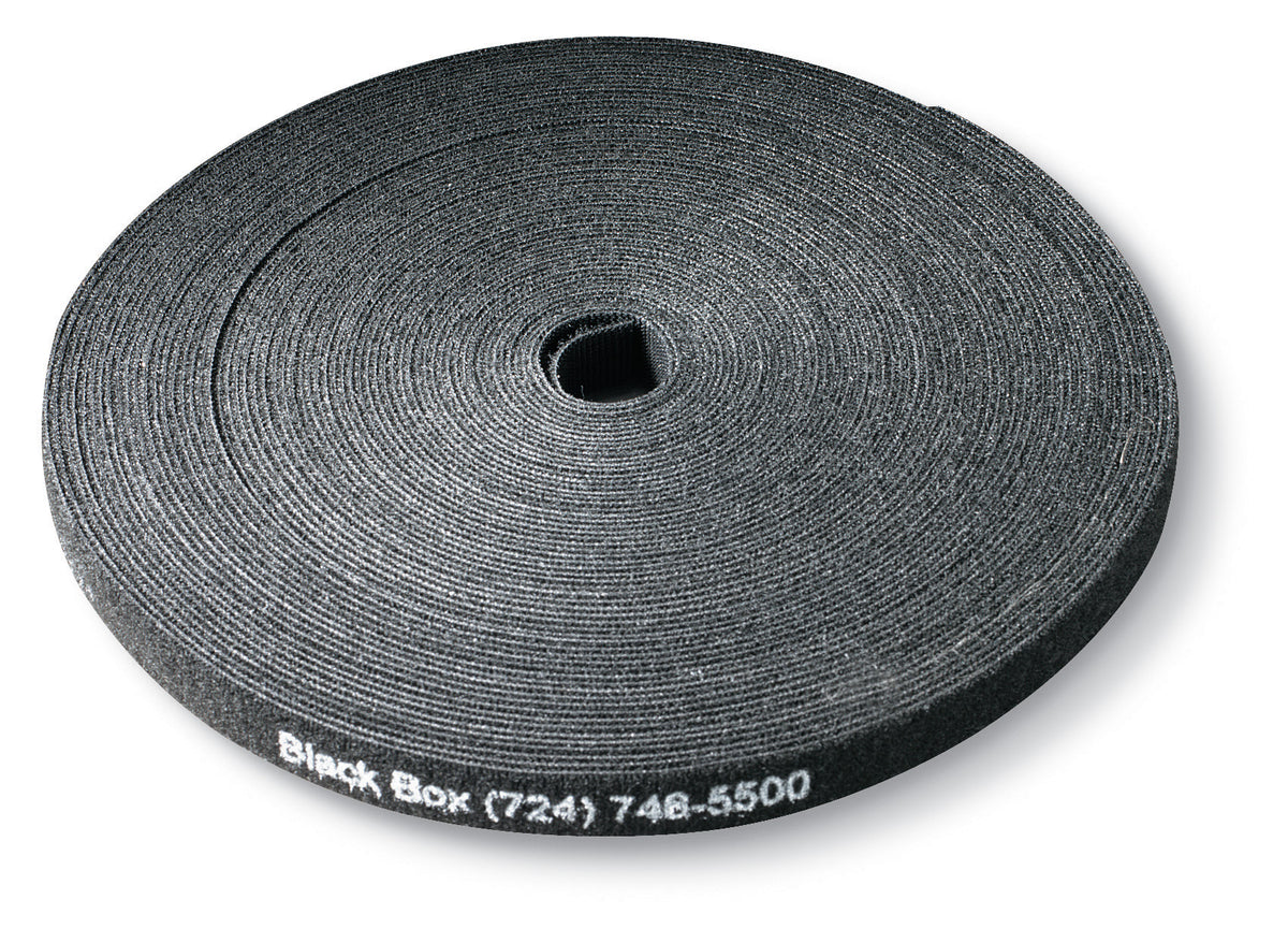 Black Box Network Services FT9550A | Hook and Loop Cable Wrap, Black, 75-ft. Roll