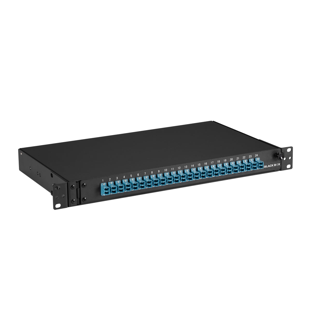 Black Box Network Services JPM385A | Rackmount Preloaded Fiber Enclosure 1U, (24) Duplex LC Pair