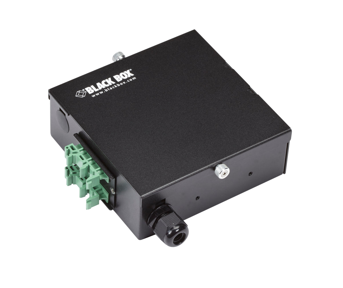 Black Box Network Services JPM398A | Wallmount Mini DIN Rail Fiber Enclosure - 1-Slot Adapter