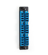 Black Box Network Services JPM467C-R2 | High-Density Single-Mode Fiber Adapter Panel - Ceramic Sleeve, (12) LC Duplex, Blue