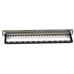 Black Box Network Services JPM814A | CAT6 Feed-Through Patch Panel, 1U, Shielded, 24-Port