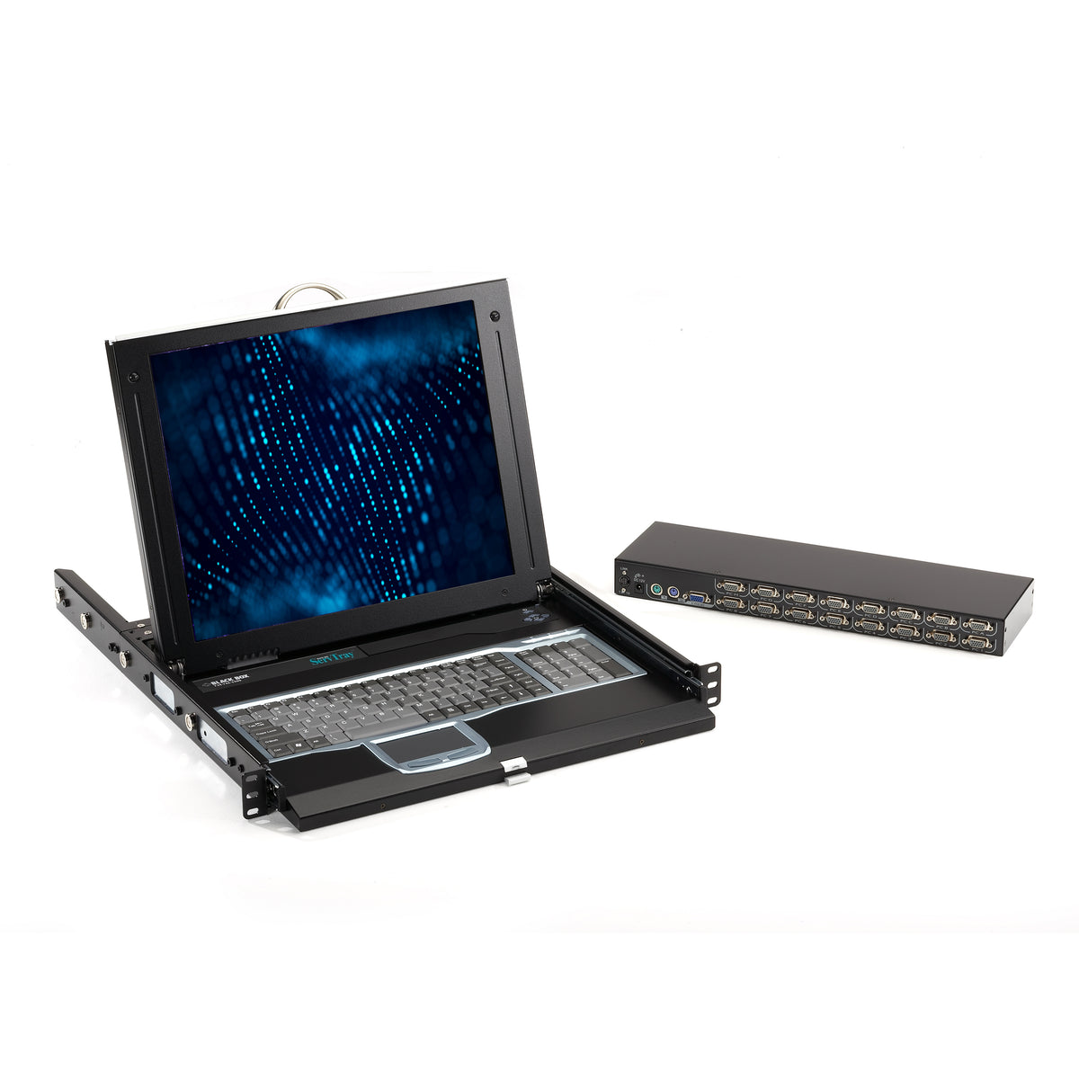 Black Box Network Services KVT417A-8UV-R2 | 17" LCD Console Drawer with 8-Port VGA, USB KVM Switch