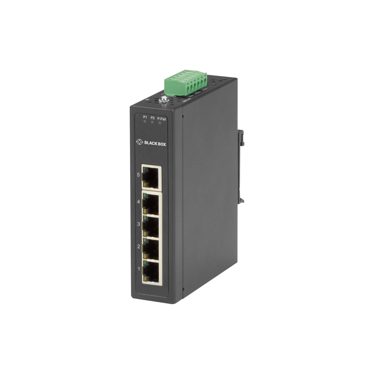 Black Box Network Services LBH3050A | LBH3000 Series Fast Ethernet (100-Mbps) Extreme Temperature Switch - 10/100-Mbps Copper RJ45, 12-48V DC-Power