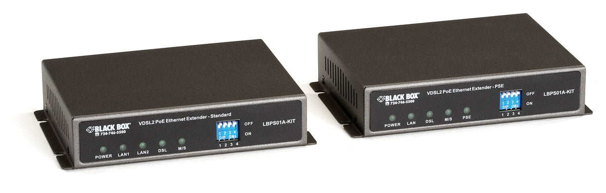 Black Box Network Services LBPS01A-KIT | PoE Ethernet Extender Kit