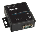 Black Box Network Services LES301A | Industrial Serial Device Server - (1) RS-232/422/485 DB9 Male, (1) 10/100-Mbps RJ-45
