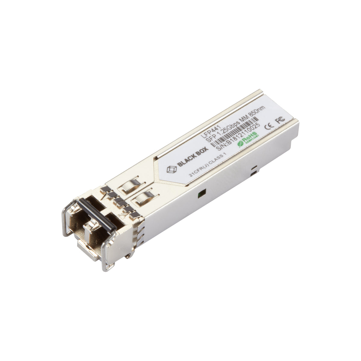 Black Box Network Services LFP441 | 1.25-Gbps Gigabit SFP, Multimode Fiber, 850nm, 550m, LC